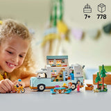 LEGO Friends Caravan, rollenspel-bouwset met een speelgoedcaravan, cadeau voor meisjes vanaf 7 jaar, creatieve speelset met 3 minifiguren en figuur van een fretdier 42663 Bouwsets Besuche in LEGO-Store