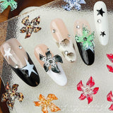 50 stuks 3D bloem nagelbedels, 3D gel nail art, nagelbedels, kleurrijke zomersieraden, doe-het-zelf nagelaccessoires, reliëf hibiscusbloemkristallen, gradiënt nagelkunst voor vrouwen
