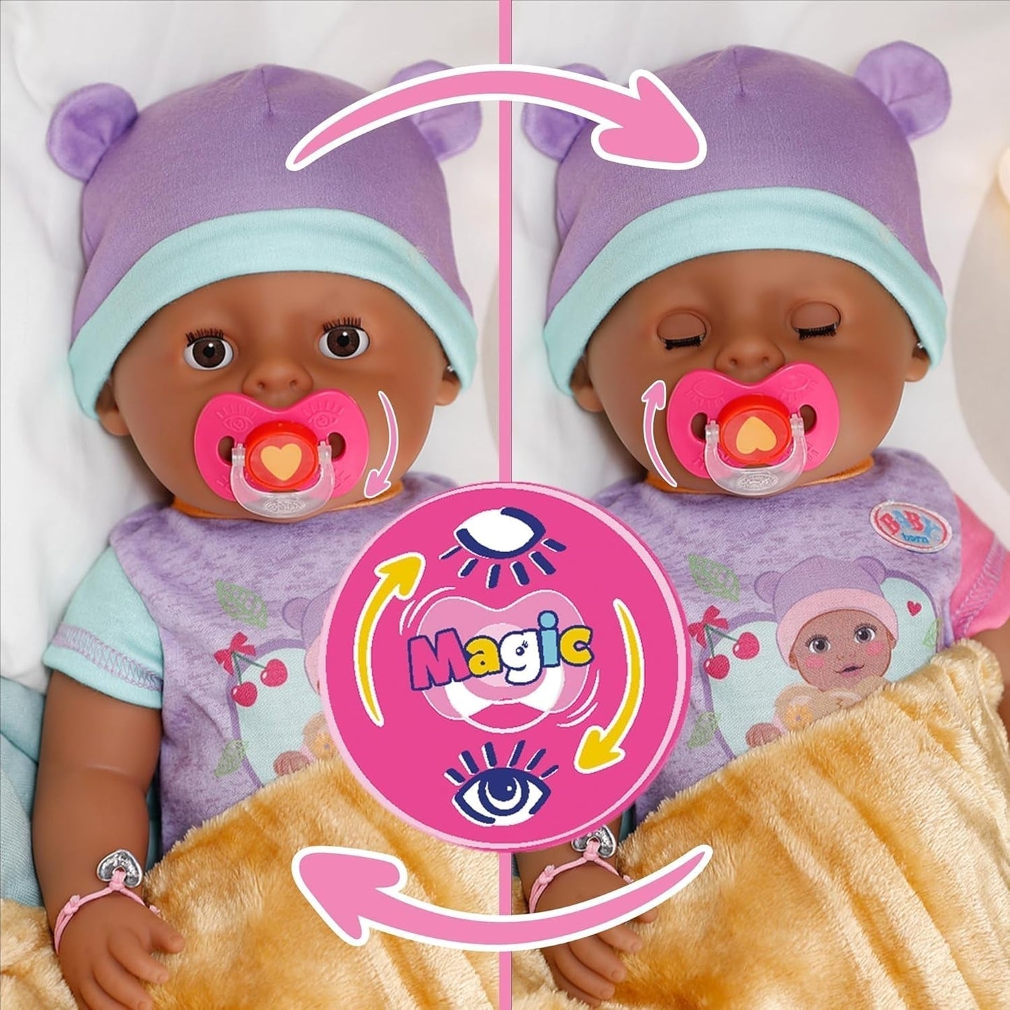 BABY Born Eva 43Cm, pop met 10 functies en accessoires, voor kinderen vanaf 3 jaar, werkt zonder batterij, grote pop 43Cm, 836408 Zapf Creation Dolls Naty Shop