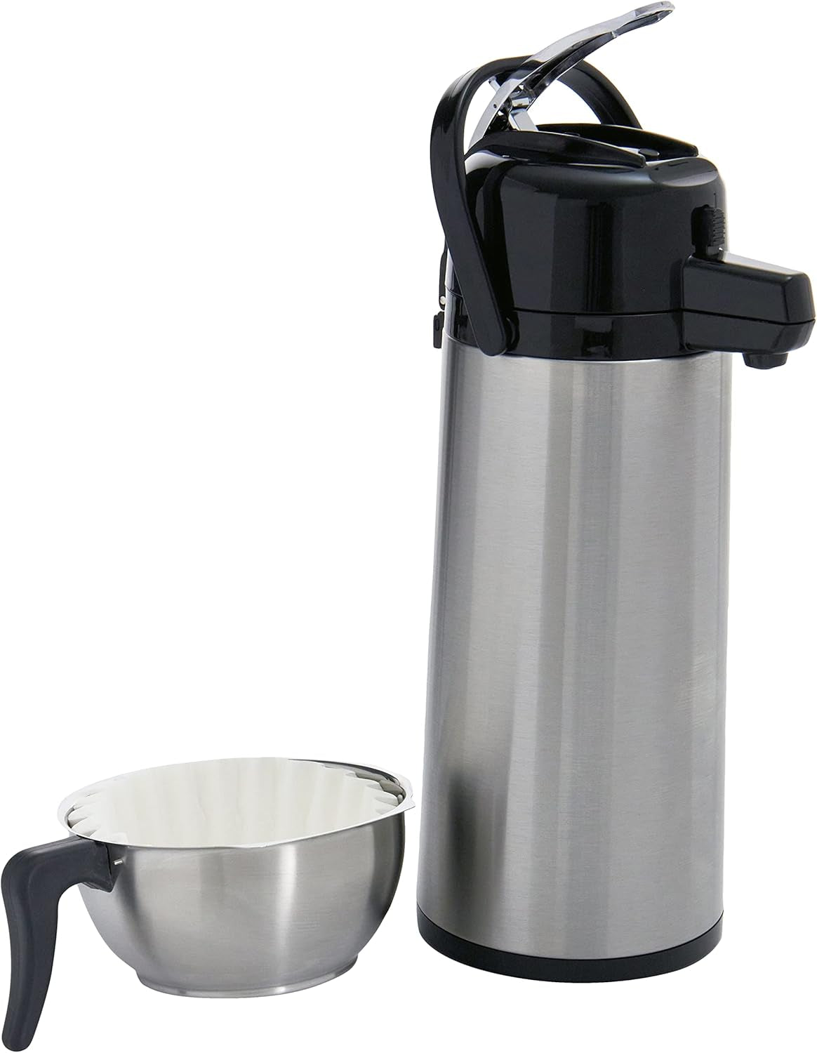 Saro espressomachine, inclusief karaf met geïsoleerde roestvrijstalen pomp – 2,2 l – bereidingstijd ca. 5–6 min – bescherming bij werking zonder water – 2,069 kW – model THERMO 24