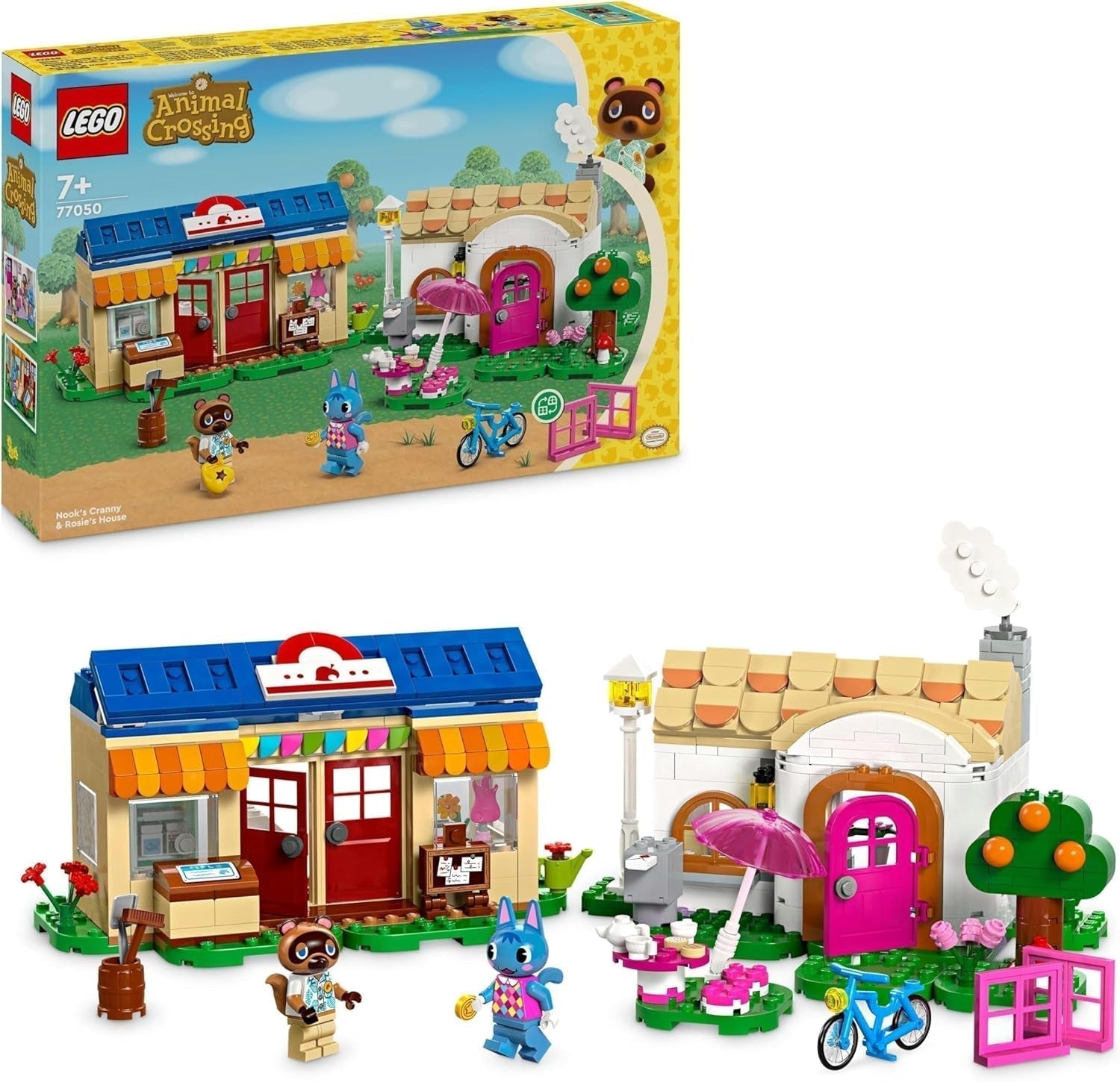 LEGO Animal Crossing Nook's Shop en Sophie's House set, creatief speelgoed voor kinderen met 2 minifiguren uit de videogameserie, cadeau voor meisjes en jongens vanaf 7 jaar 77050 Bouwsets Besuche den LEGO-Store Single