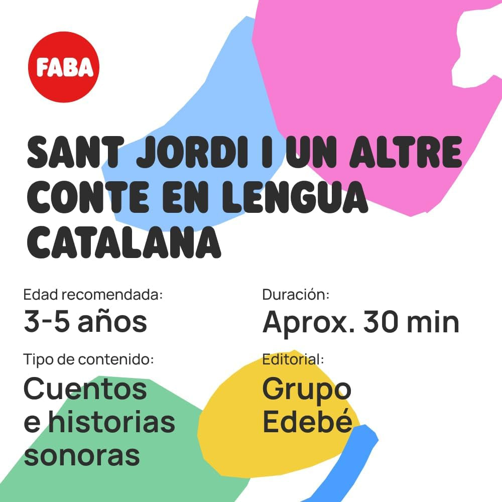 Sonoro de - Sant Jordi i un altre Conte - Verhalen en geluidsverhalen - speelgoed, educatieve inhoud, in het Catalaans, voor meisjes en jongens van 4 tot 6 jaar Bebe Naty Shop Speelgoed