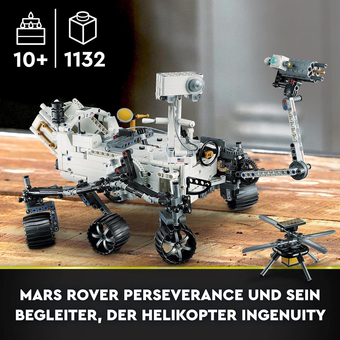 LEGO Space Toy Set 42158 Technic NASA Mars Rover Perserverance met Ar-app, Science-bouwspeelgoed voor meisjes en jongens 10+ bouwsets Bekijk de LEGO-Store