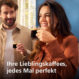 PHILIPS automatische espressomachine 2200 series - 2 koffiespecialiteiten, touch display, klassieke melkopschuimer, keramische molen, matzwart (EP2220/10)