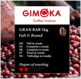 Gimoka Gran Bar Koffiebonen, rijk en romig, 1 kg, 10 stuks, + sleutelhanger