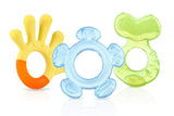Nuby - 3-traps bijtringen - 3 bijtringen voor tandvleesstimulatie en verlichting van tandjespijn - Baby-bijtspeeltje - BPA-vrij - 3+ maanden