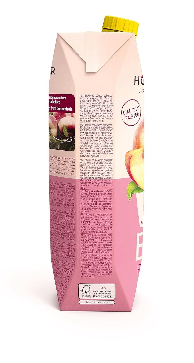 BIO Perzik, 1 liter Alcoholvrije dranken Naty Shop