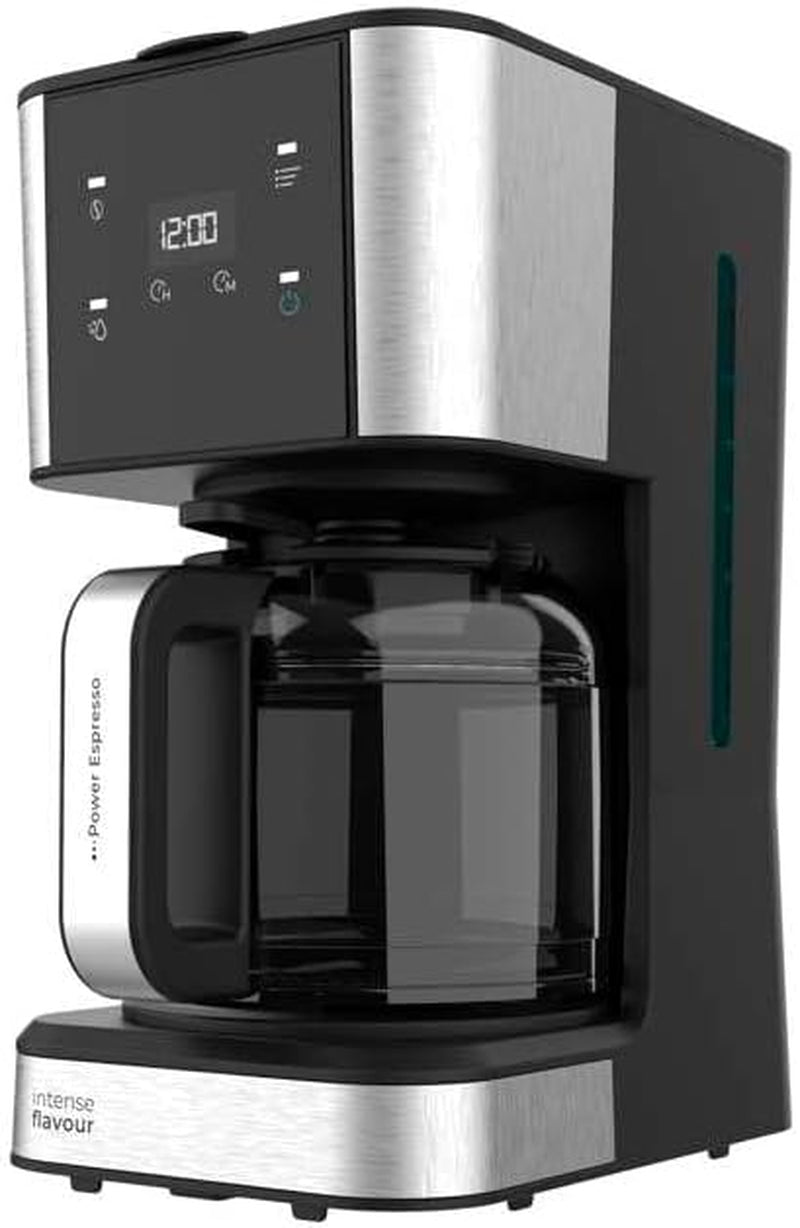 Espresso met filter Cecotec Coffee 66 Drop and Touch, vermogen 950 W, 1,5 L, 12 kopjes, touchscreen, glazen karaf, 24-uurs timer, 6 schakelaars, herbruikbaar gaasfilter