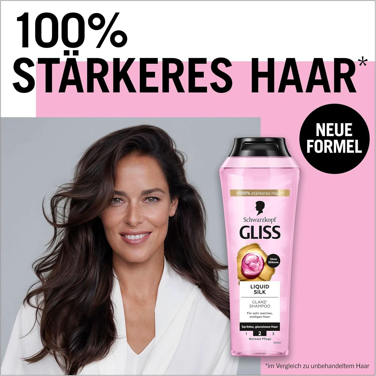 Gliss Shampoo Liquid Silk (250 ml), voor kwetsbaar en dof haar Douchen en baden Naty Shop