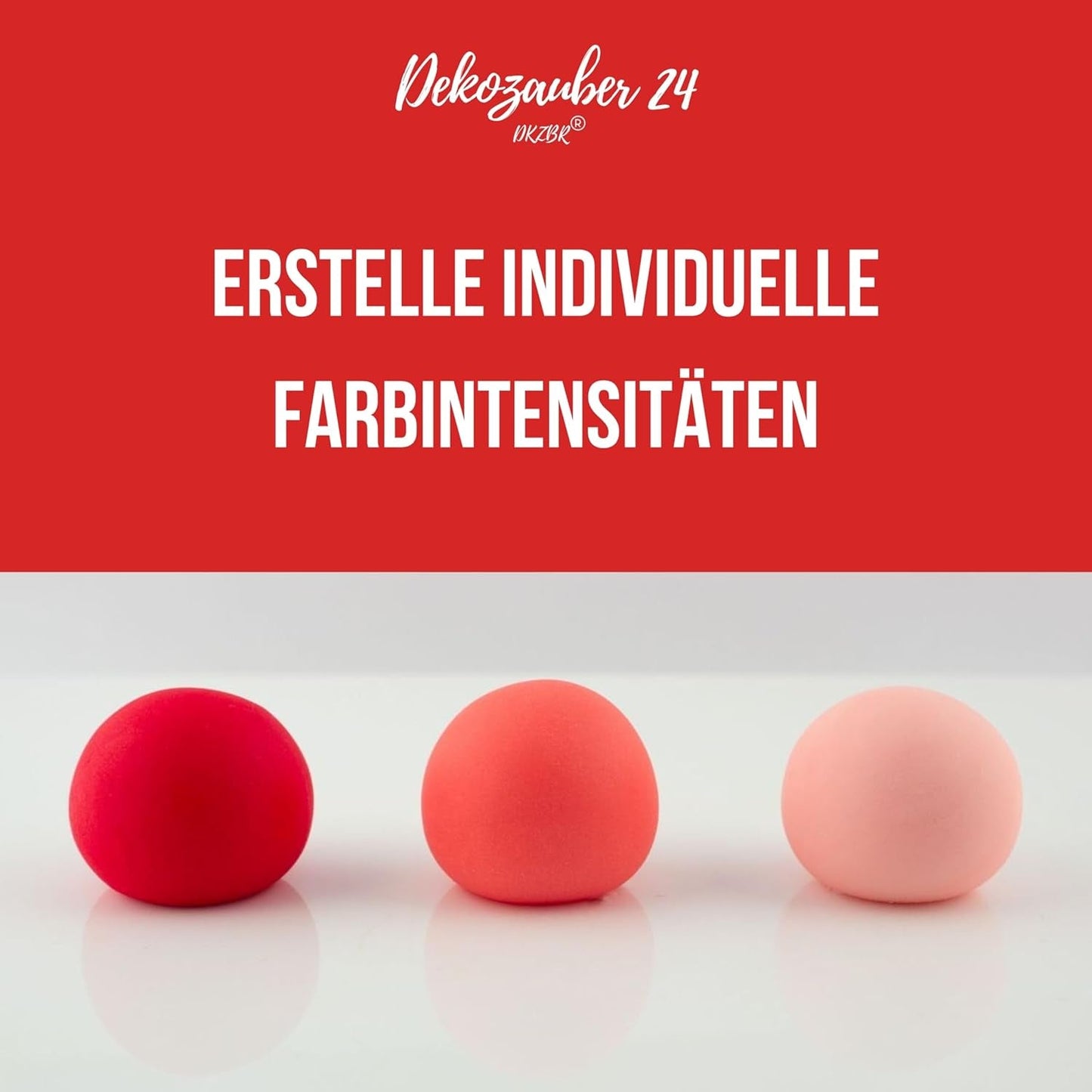Dekozauber 24 rode kleurstof, gel, 30 g, veganistisch, suikervrij, hooggeconcentreerd, rode kleurstof voor fondant, botercrème, drankjes en meer