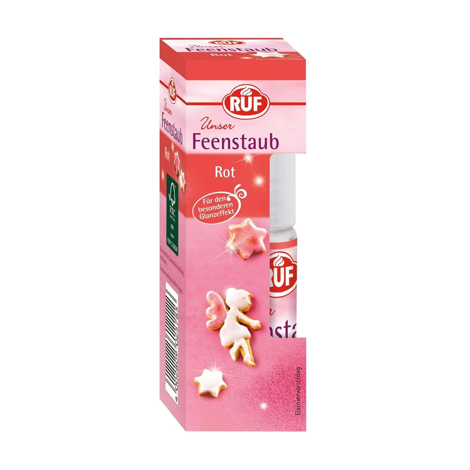 RUF Fairy Dust Eetbare Glitterstof in Pompspuitfles 10 Gram Hagelslag Naty Shop Roze 10 Gram