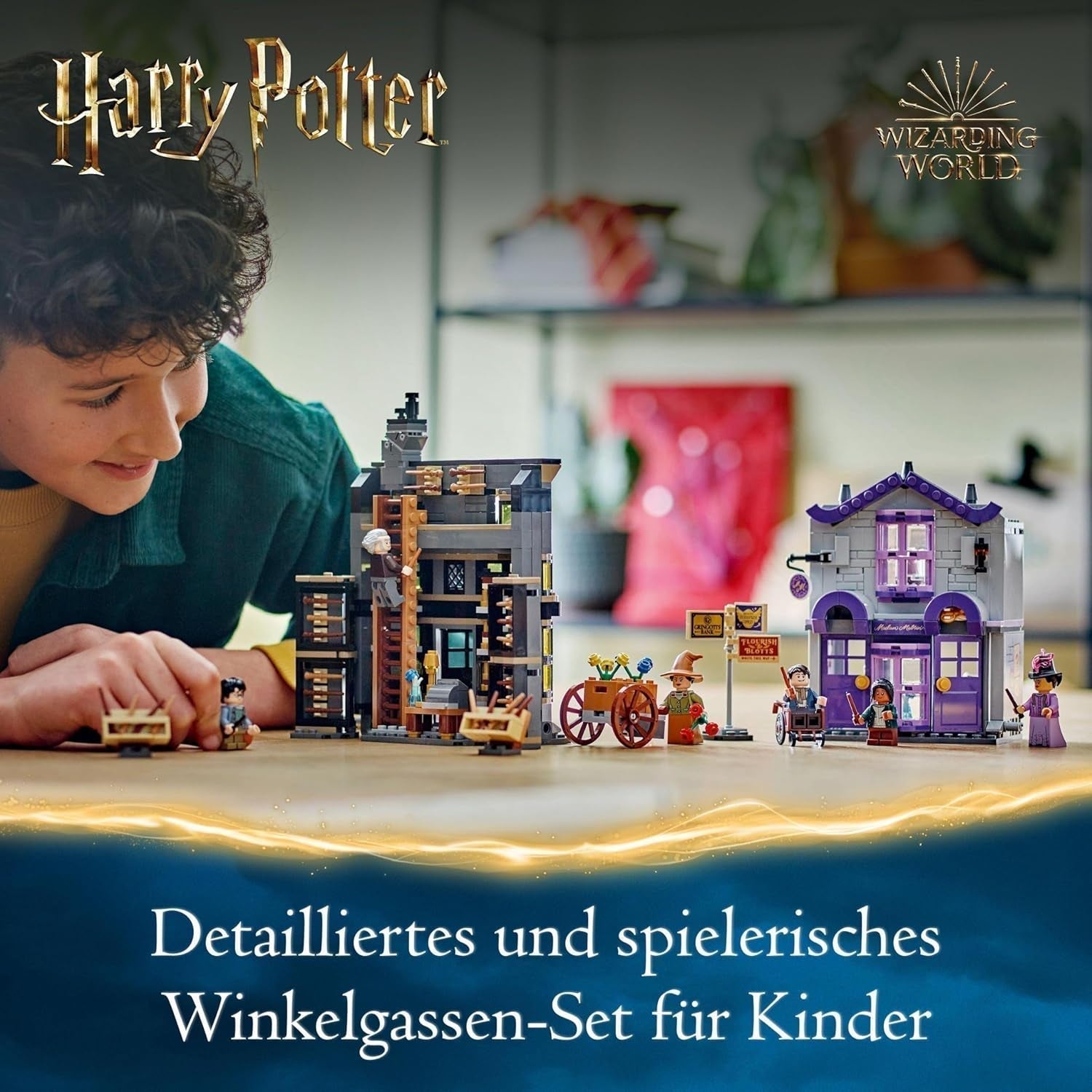 LEGO Harry Potter Ollivanders & Madam Malkin's pakken, Lands of Diagon Alley, kinderspeelset, tovenaarsspeelgoed, fantasiecadeaus voor meisjes, jongens en fans vanaf 8 jaar 76439 Bouwsets Besuche den LEGO-Store