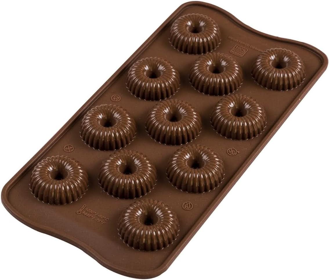 Silikomart 199384, 3D-mal voor chocoladevlam keuken Naty Shop spiralen