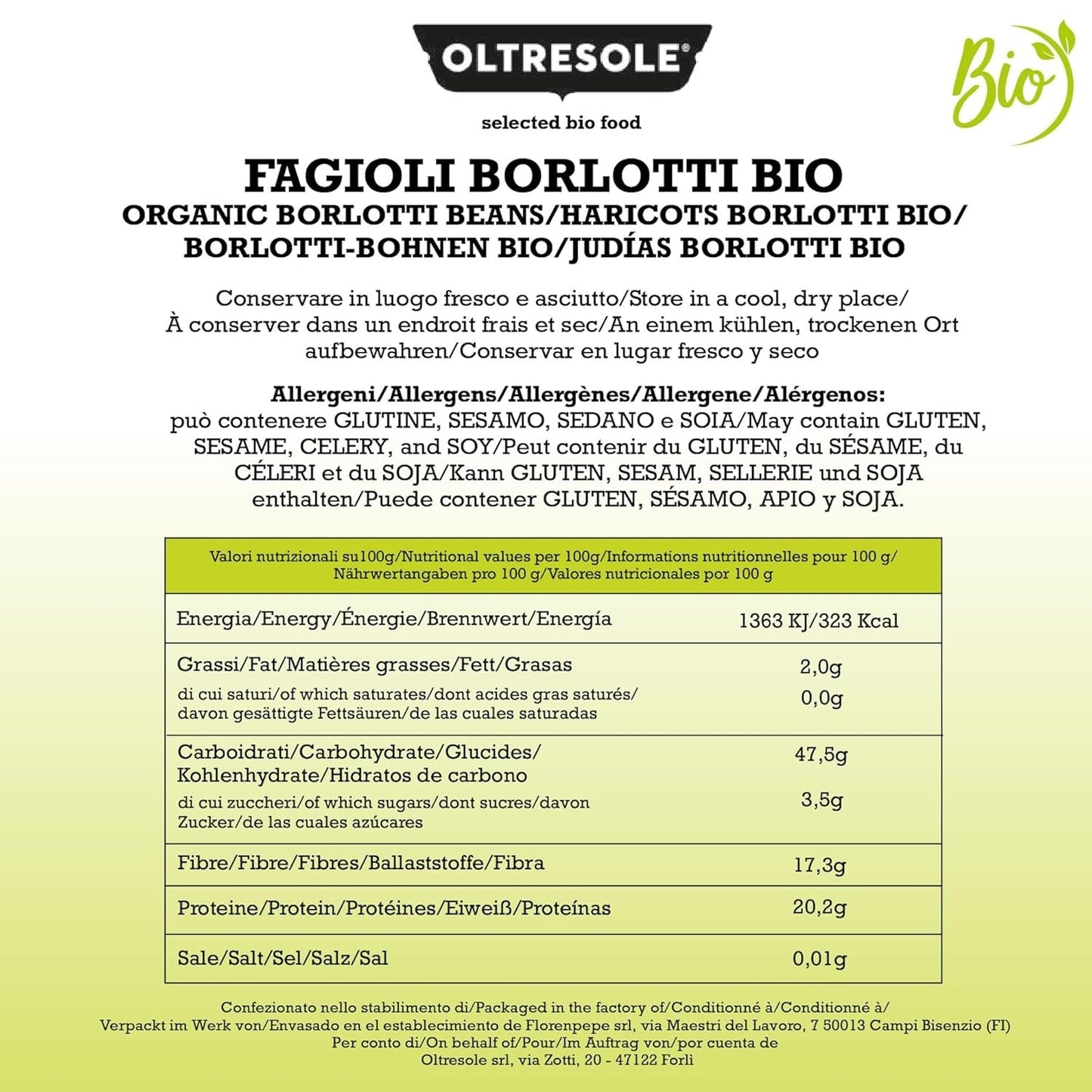 Biologische Borlottibonen 5 kg, Gedroogde biologische peulvruchten uit gecontroleerde gewassen, Ideaal voor salades, soepen en bijgerechten, Handig formaat