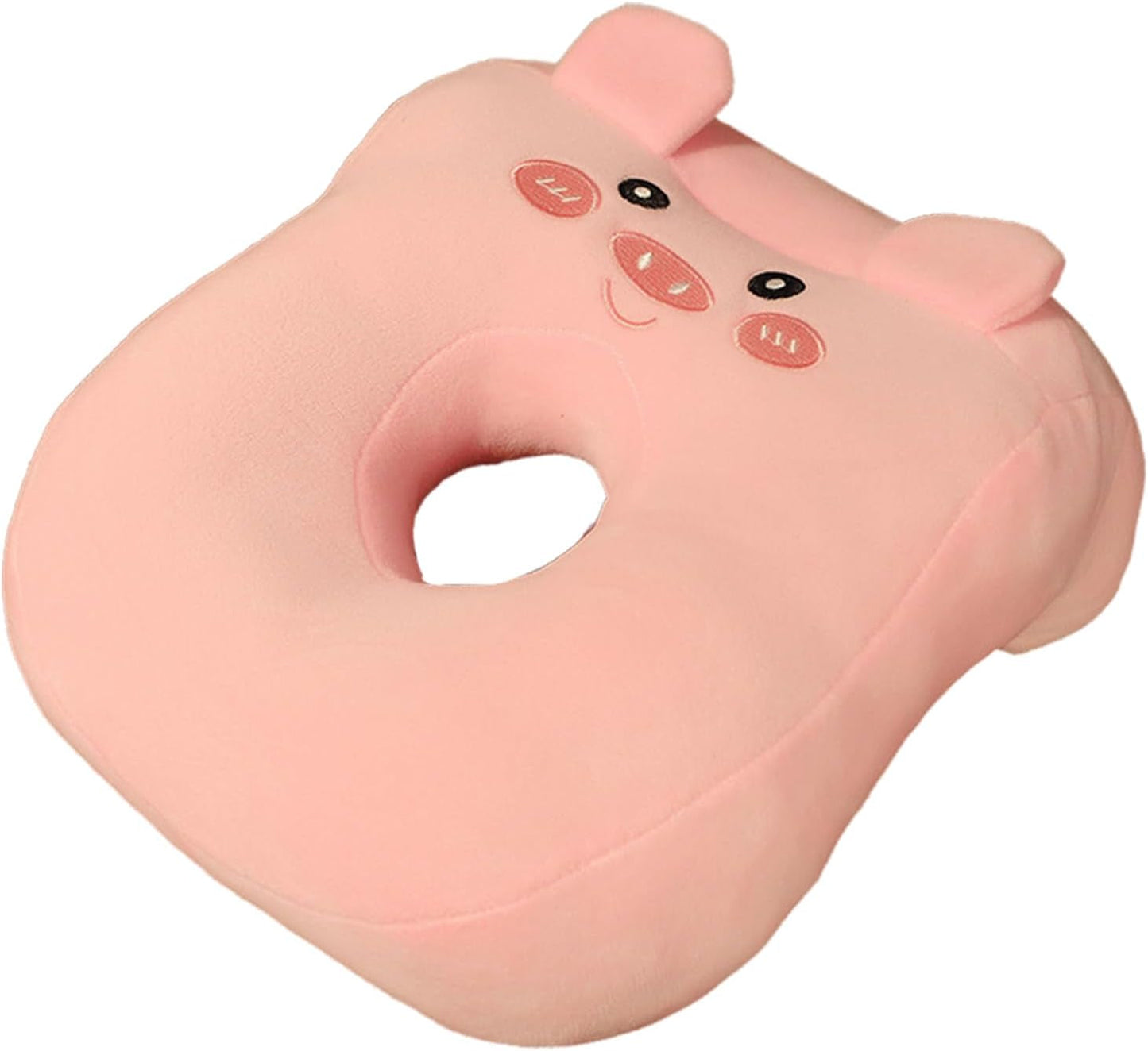 Kantoorslaapkussen Geheugenkatoen Schattig oorgatkussen Zacht slaapkussen Zijslaper Oorkussen voor dames Meisjes Kinderen (Kittengrijs) Naty Shop Roze Knorretje Cervicale orthopedische kussens