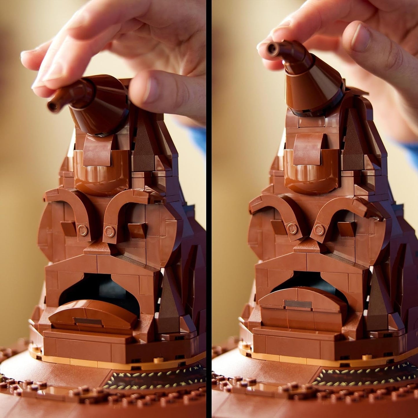 LEGO Harry Potter Pratende Hoed Zweinstein Model Film voor volwassenen Cadeau voor dames Heren Moeder Vader met 31 willekeurige geluidscombinaties Sorteert je in je Zweinsteinhuis 76429 Bouwsets Bekijk de LEGO-Store