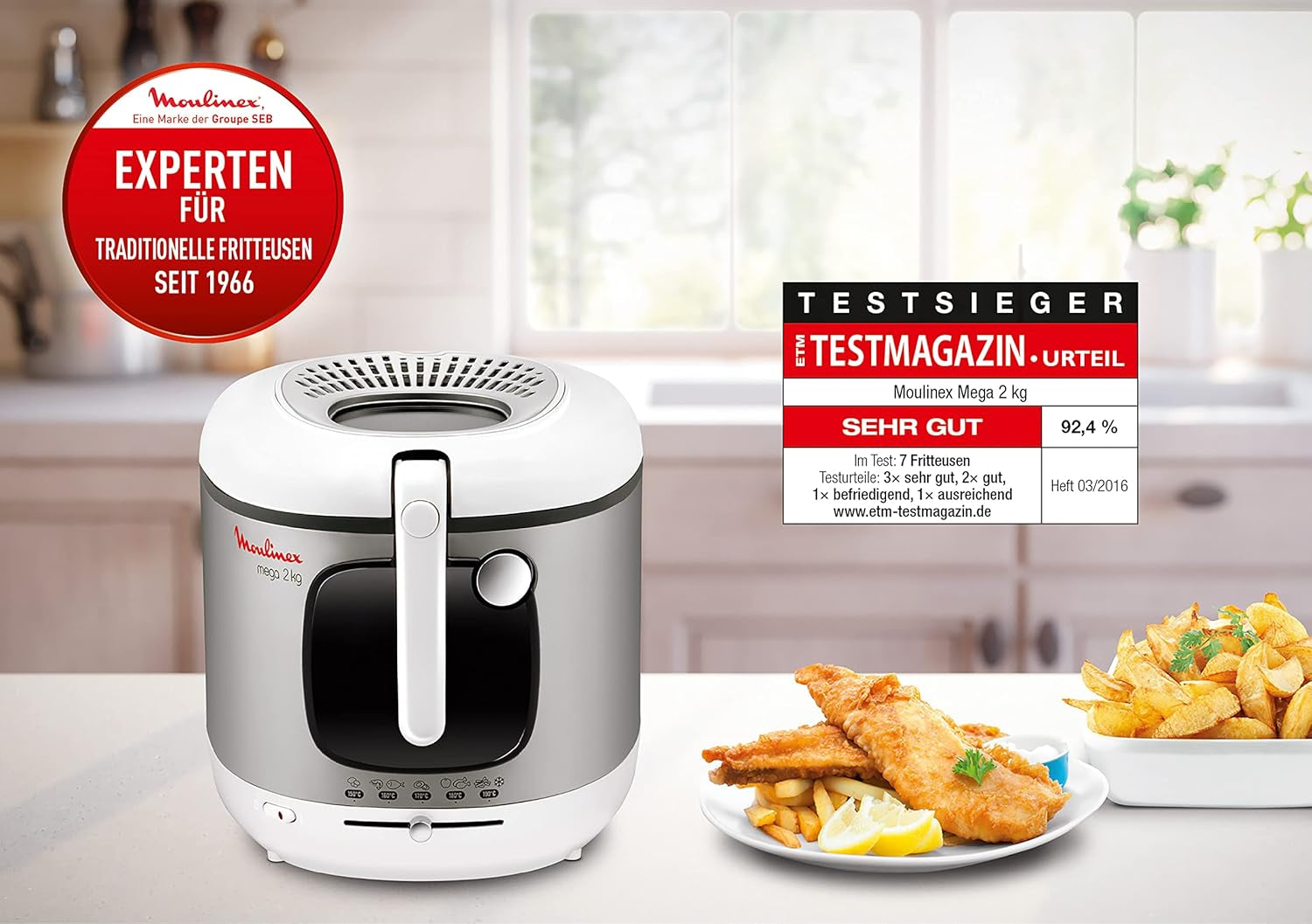 Friteuse AM4800 Mega 2Kg, oliefriteuse, geurfilter, 1800 W Huishoudelijke apparaten Naty Shop