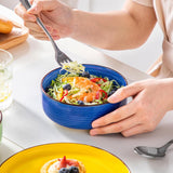 6-persoons serviesset Vancasso Bonita 18-delige steengoed servies kom en bordenset rond servies combinatie van 6 dinerborden saladeborden en schalen per stuk