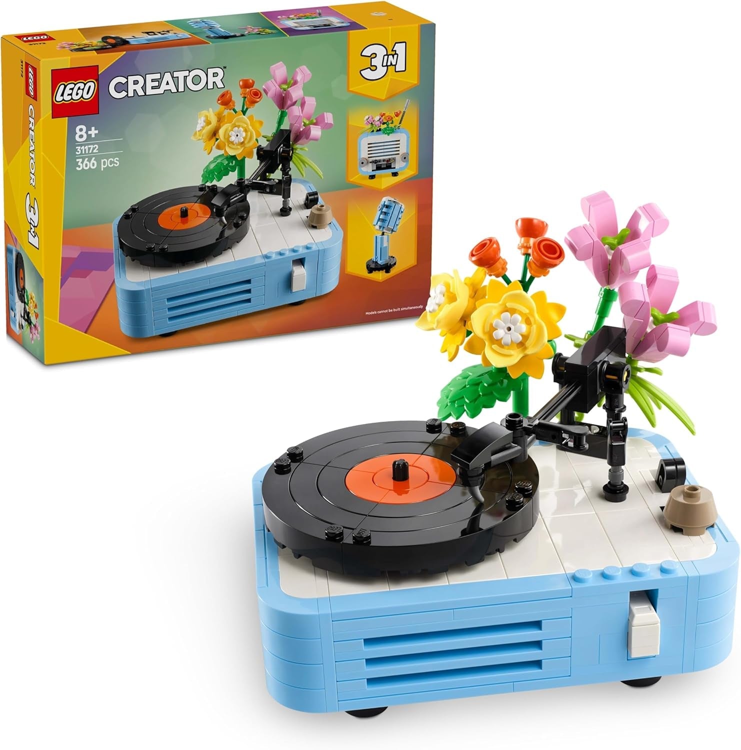 LEGO Creator 3In1 discspeler met bloemen - speelgoed om te bouwen tot radio of microfoon - muzikaal speelgoed voor kinderen - creatief cadeau-idee voor meisjes en jongens vanaf 8 jaar 31172 Bouwsets Besuche den LEGO-Store Standaard titel