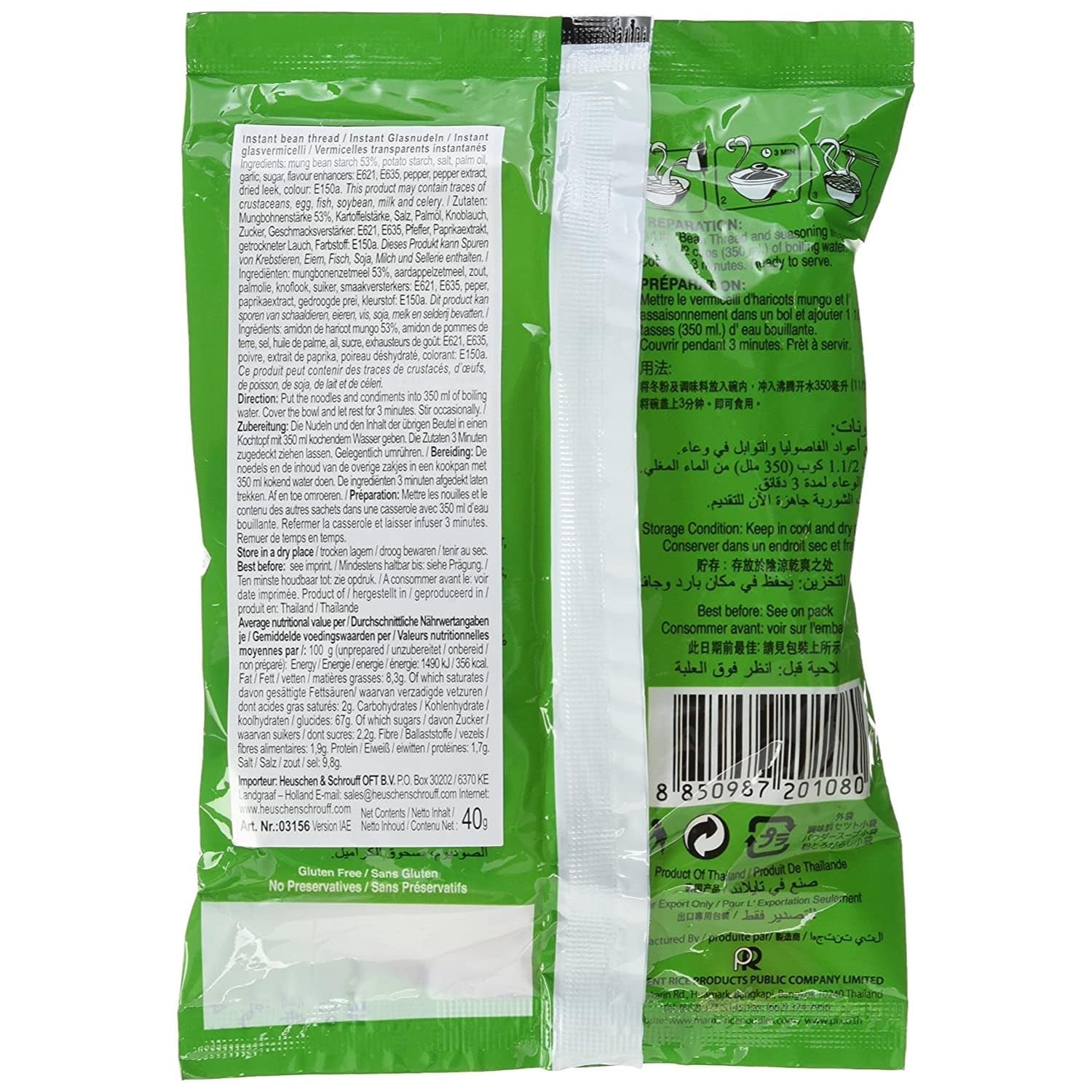 MAMA Clear Glass Instant Noodle Soup - Heerlijk en snel eten met oosterse smaken - Authentieke Thaise keuken - 30 x 40g
