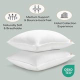 HARBOREST Slaapbedkussen, 2 stuks, luxe pluche, alternatief kussen, goed voor zij- en rugslapers, hotelcollectie, kussen, standaard/queensize, 50,8 x 66 cm Naty Shop standaardkussens