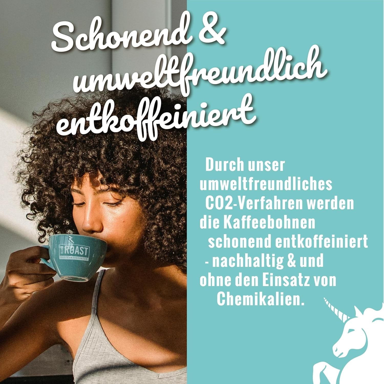 Blank Roast - EINZIG - 1kg - Kaffeebohnen kafeinfrei - 100% Arabica aus Peru - schonend & umweltfreundlich entkoffeiniert - säurearm mit voller Crema - ideaal voor jede Zubereitungsart