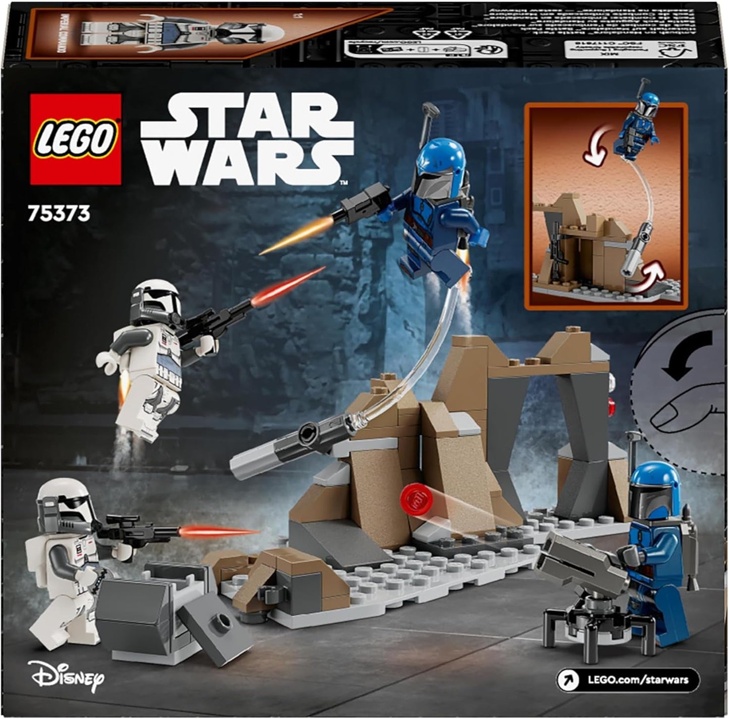 LEGO Star Wars: Mandalorian Ambush on Mandalore Battle Pack, avontuurlijk bouwspeelgoed voor kinderen, verzamelbare actieset, cadeau-idee voor jongens en meisjes 75373 Bouwsets Besuche in LEGO-Store