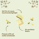 Schogenten Witte Pistache | Witte chocolade met pistachecrèmevulling | 100 gram | Handig geportioneerd (pak van 3)