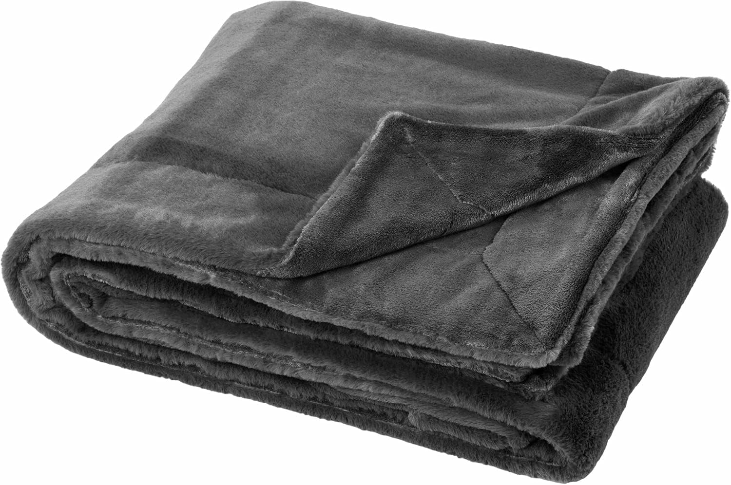Zachte deken, polyester, namaakbont, effen kleur, 150 cm x 200 cm, loodmaat quilts en quilts Naty Shop