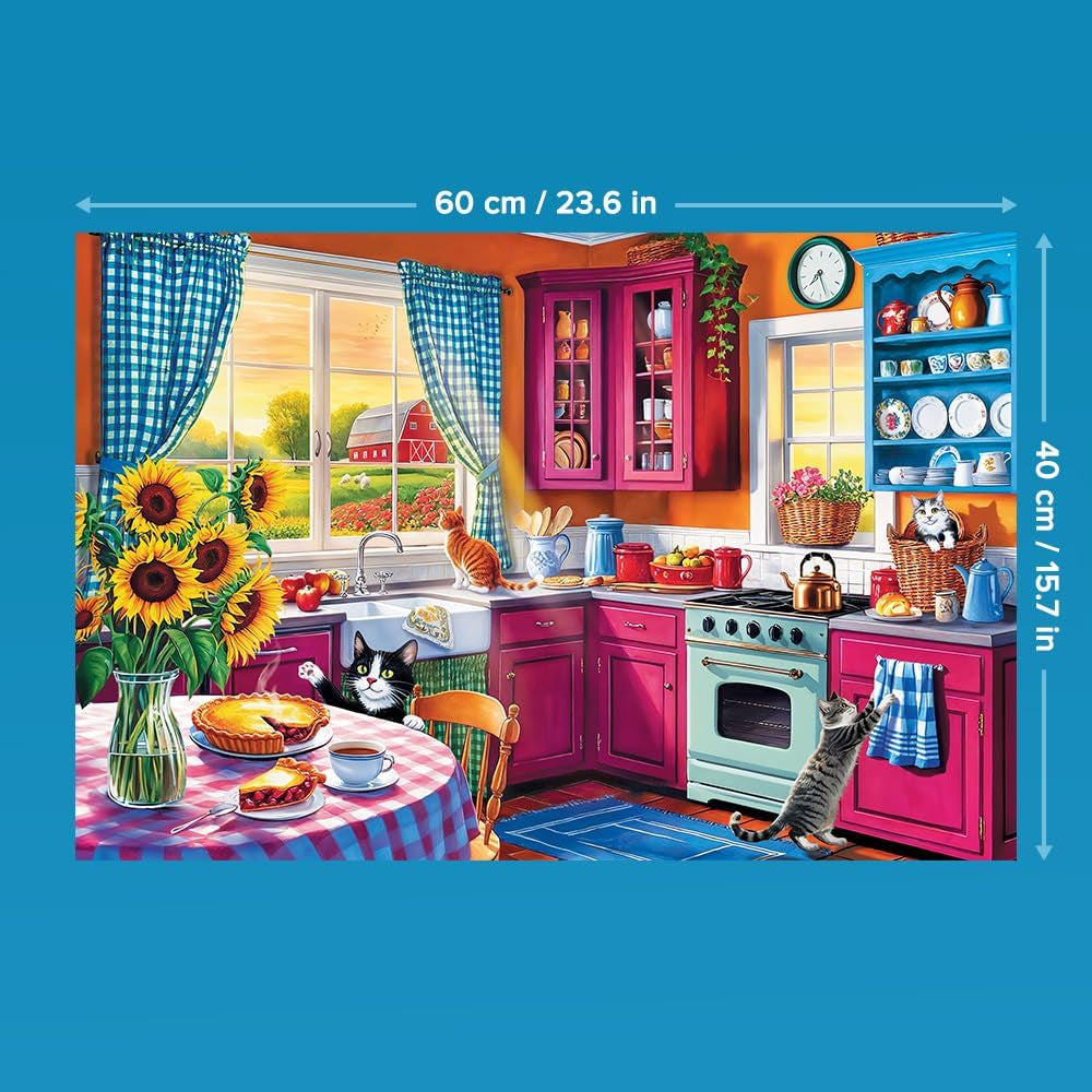 Trefl - Easypiece-puzzel: Ochtend in de keuken - 300 stukjes - Grote stukken, eenvoudige puzzel, voor volwassenen en kinderen 10+ puzzel Naty Shop