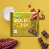 Ritter Sport - Gold Treasure - 11 x 250g, Fijne melkchocolade met stukjes karamel, Klassieke chocolade om te delen met vrienden, 11 repen x 250g
