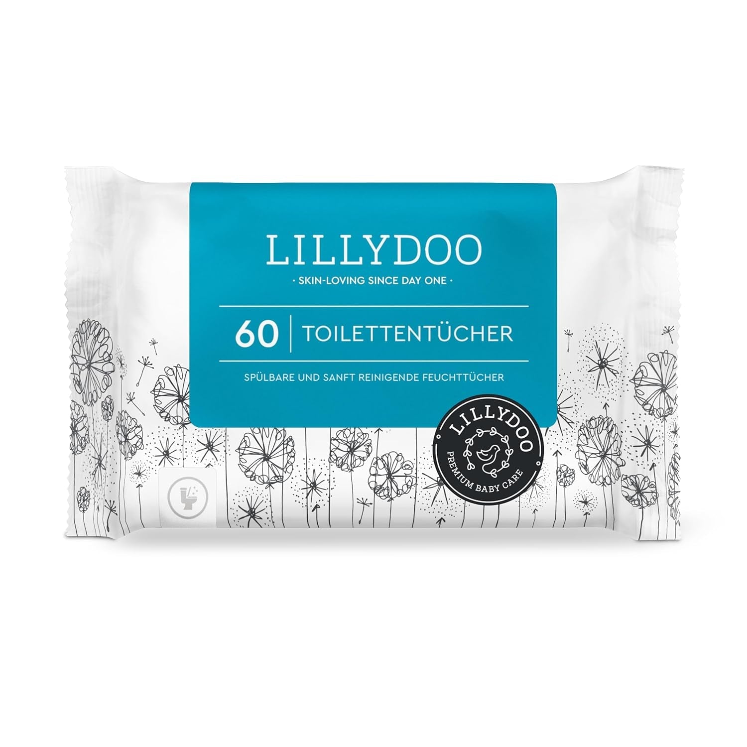 LILLYDOO Toiletdoekjes 720 stuks (12 x 60) 100% plasticvrij Doorspoelbare doekjes Geurvrij