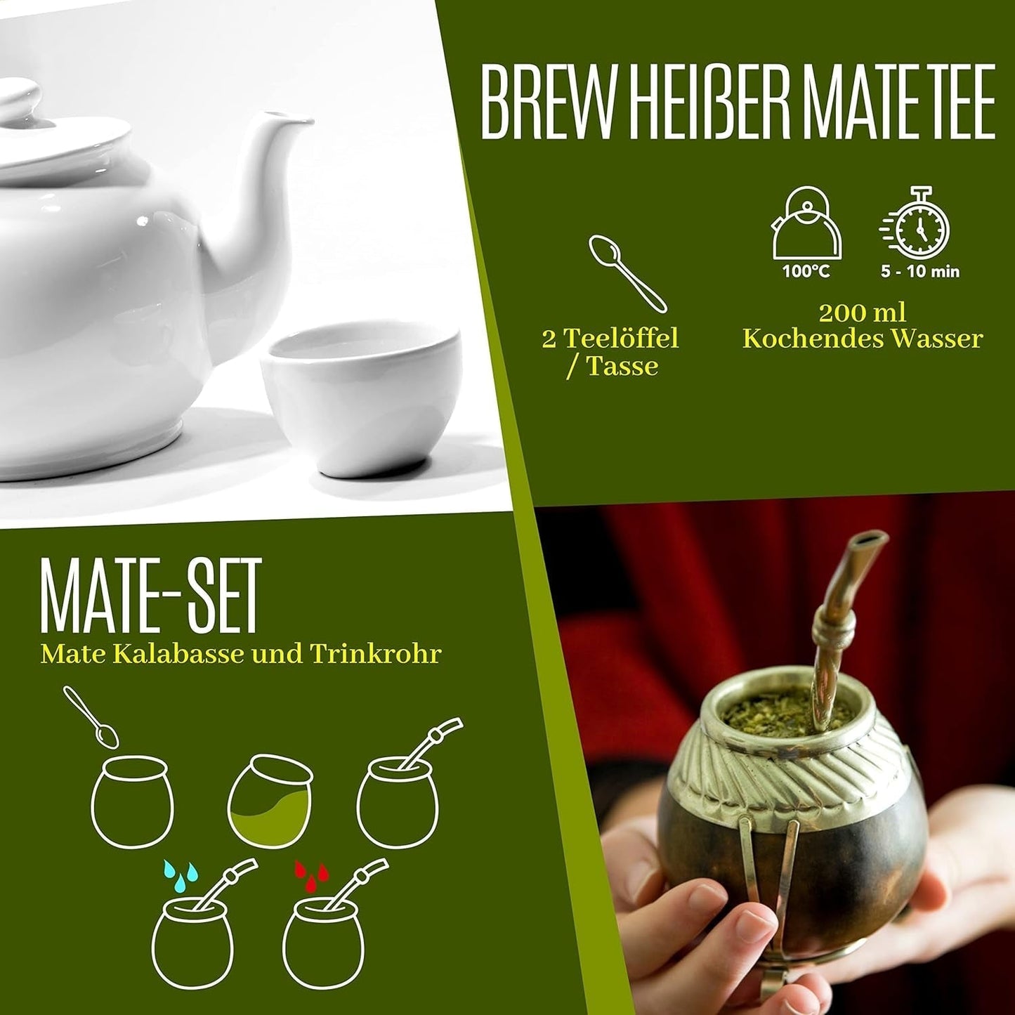 VITSTORM® Slim Tea Kardemom – BIO Yerba Mate Thee – Detox- en diuretische thee – 100G