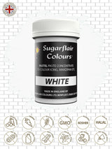 Sugarflair witte voedingskleurstof voor pasta, voedingskleurstof voor pasta, fondant en marsepein, pastakleuring - 25g