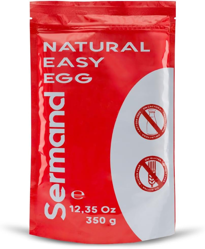 Eiklarpulver (350g) | Getrocknetes Eiklar Pulver | Eialbumin voor Backen & Kochen | Ohne Zusatztoffe | Lactosevrije verpakking met ritssluiting