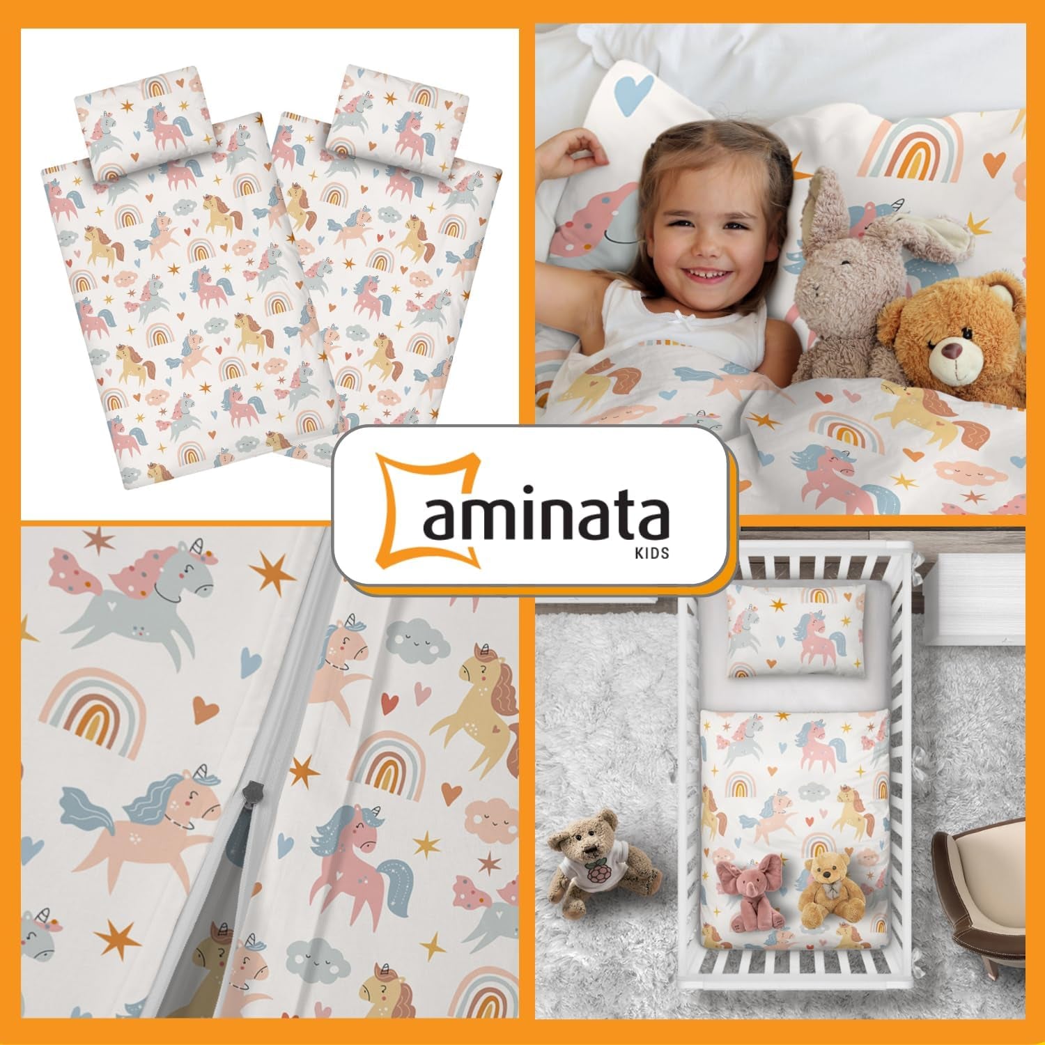 Aminata Kids Beddengoed voor kinderen, katoen Beddengoed - kinderen Naty Shop