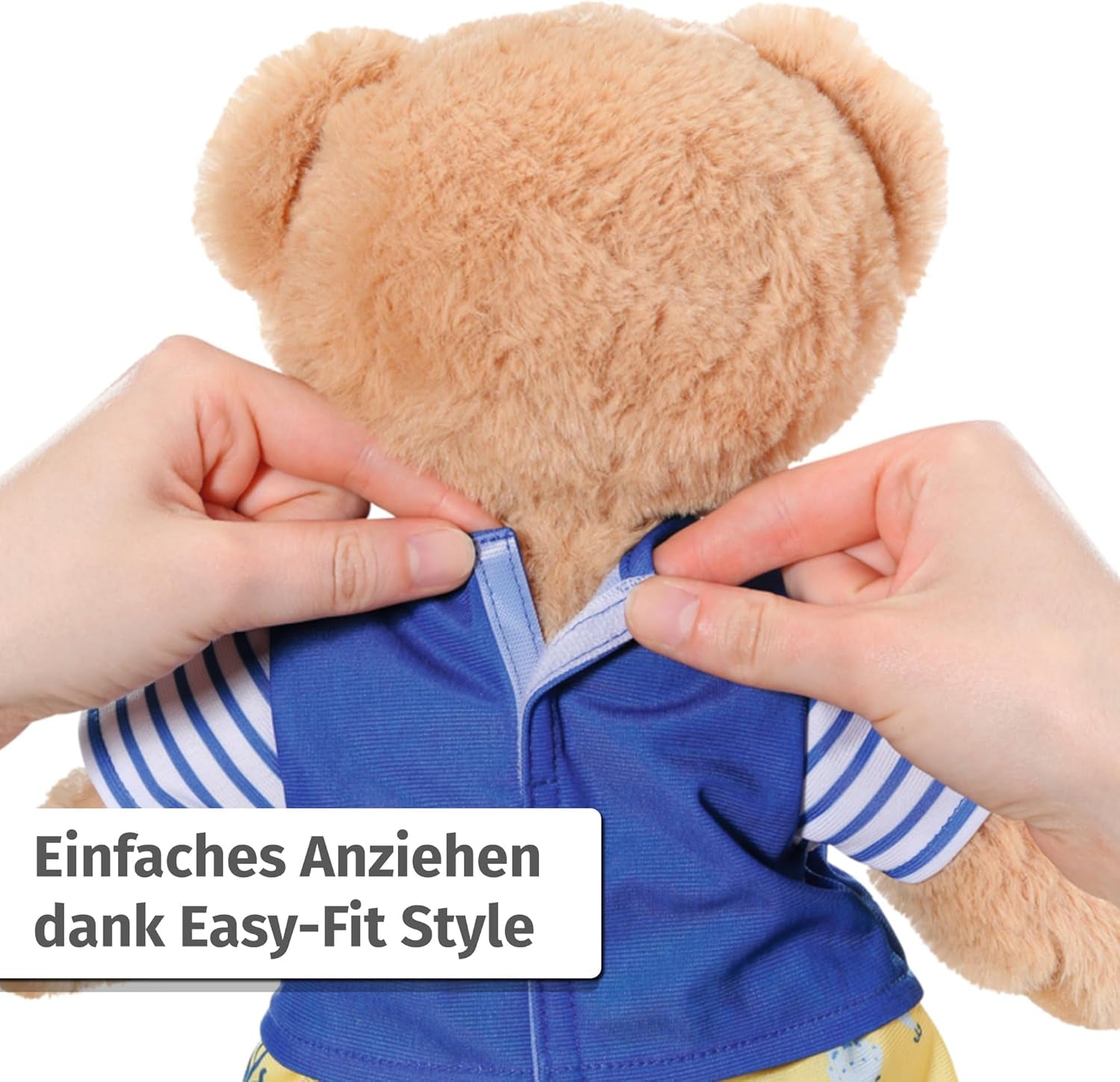 Baby Born Teddy Angler-kostuum met hengel voor poppen van 43 cm en teddybeer, 835982 Zapf Creation