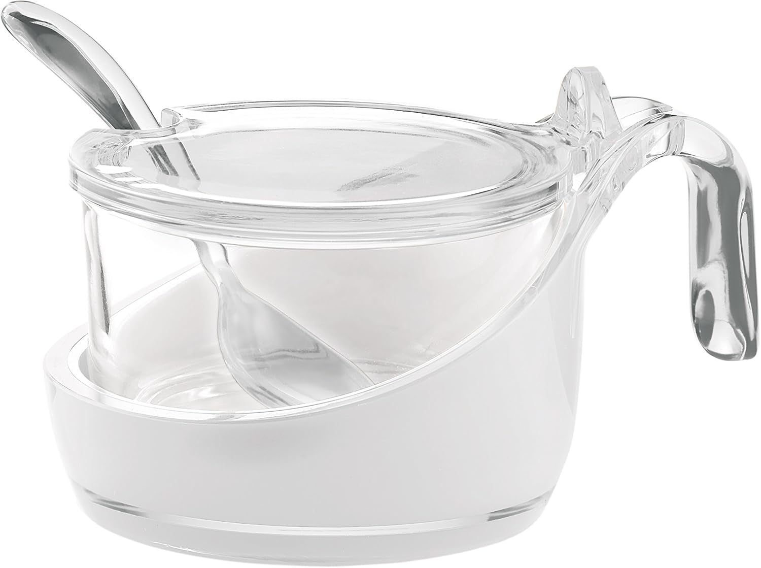 Guzzini - Glam/Vintage, Kaasdoos, Potten jam, Shaker met lepel - Transparant, 13,8 x 10 x h8 cm - 24890000