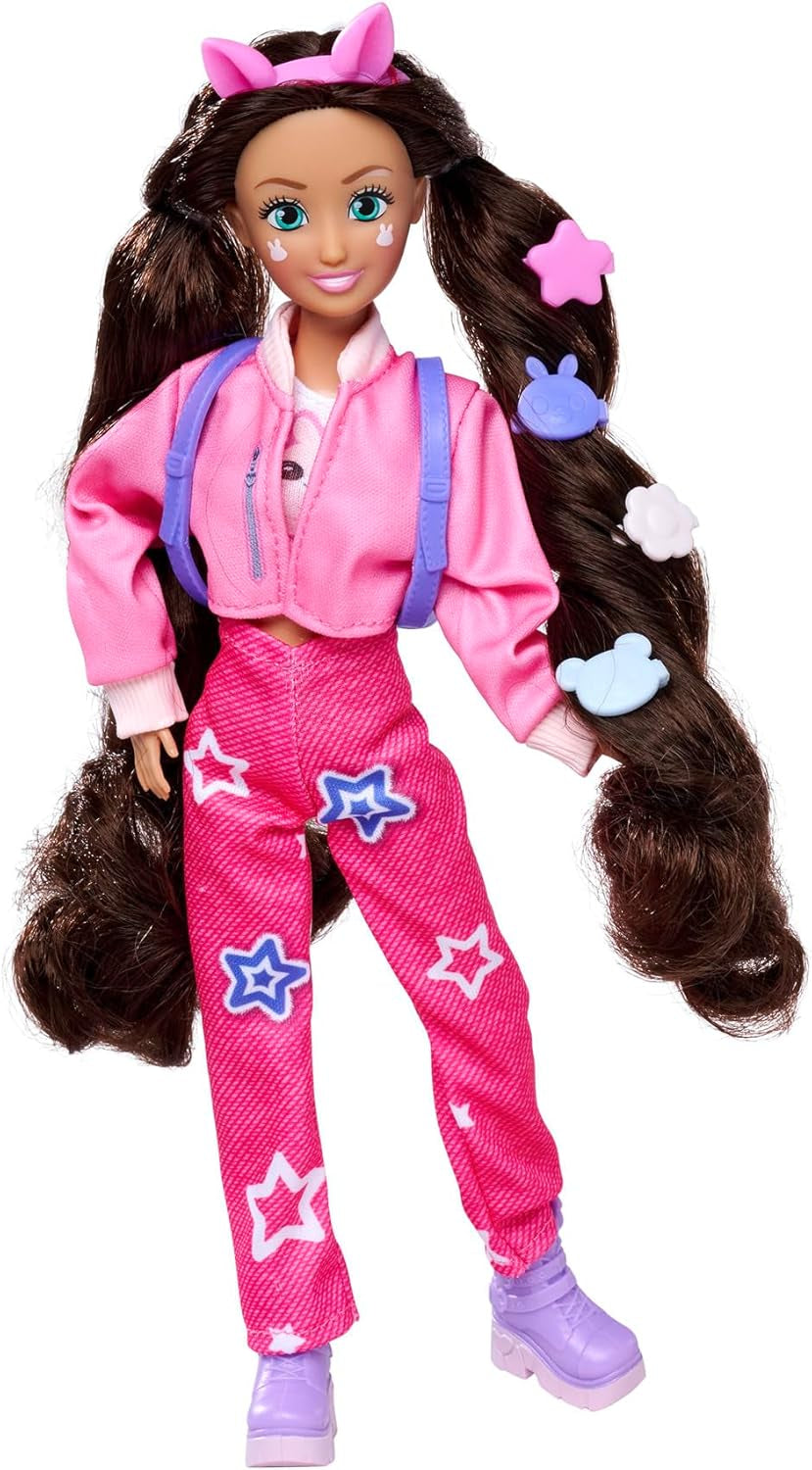 Simba 105953975 - Kawaii Hi Dress-Up Lucy-pop (26 cm) - Gelede kappersmodepop, konijnenpop met lang haar en speelgoedaccessoires voor 4 jaar en ouder