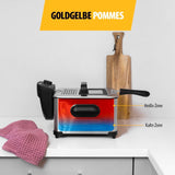 Tristar Friteuse, 1 grote mand en 2 kleine mandjes, regelbare thermostaat, koelzone, 5 liter, 2000 W, FR-6949 Apparaten Naty Shop