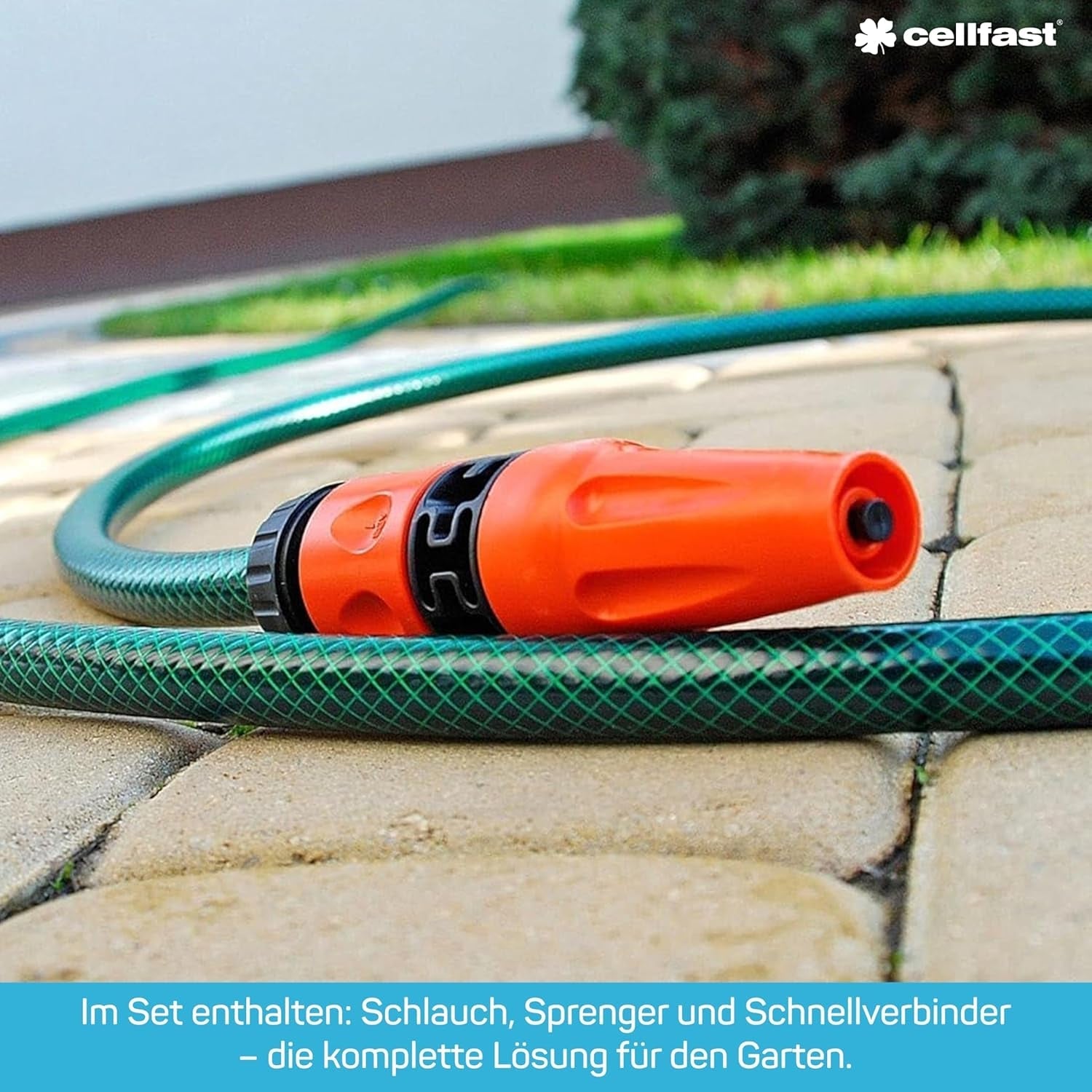 CELLFAST sproeierset, tuinsproeier, gazonsproeier voor bloemen en planten, Quick Connect, zuinig