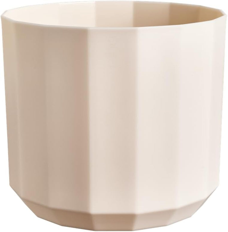 Ronde pot elho Facet 23cm - voor binnengebruik - 100% gerecycled plastic - Ø 22,7 x H 20,4 cm - Roze/Amandelroze