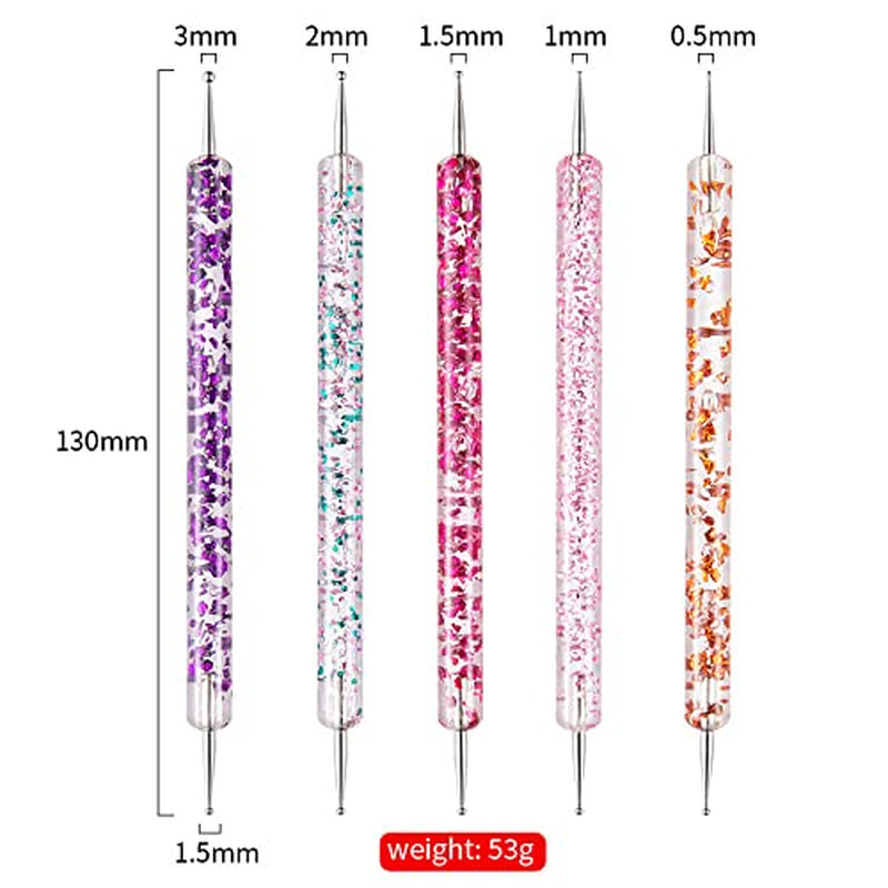 Nail Art Pinsel Set, 20-delige Nageldesign Malerei Pinsel, Professionelle Nail Art Design Pinsel, Nail Fine Liner Pinsel, Roze