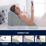Leeskussen voor bed en bank - Memory Foam Feather Pillow - Ergonomisch rugkussen - Perfect om uw rug te ondersteunen terwijl u ontspant, speelt, leest of tv kijkt - Breed