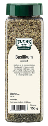 - Basilikum gerebelt | Mediterranes Gewürzkraut für Großverbraucher | Met praktische Streuaufsatz | 150 g grote streuer