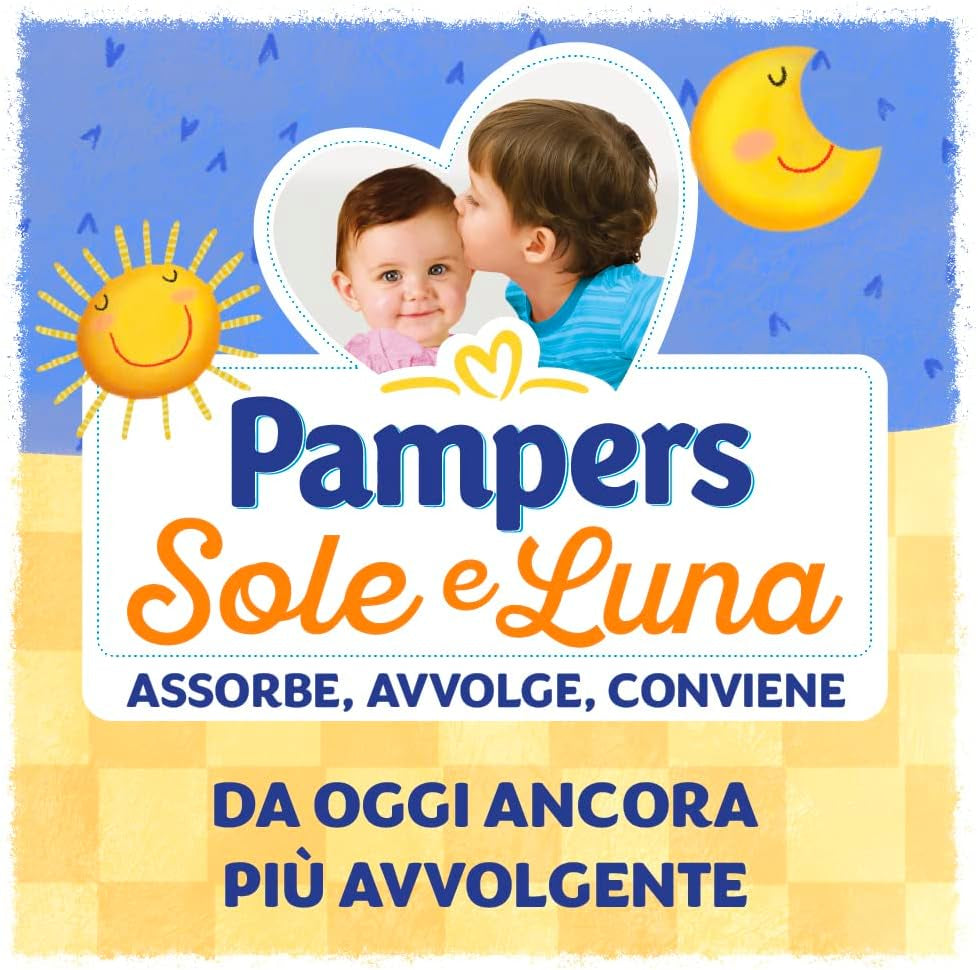 Pampers Sun and Moon Luiers, Unisex, Junior, Maat 5 (11-25 kg), 120 Luiers