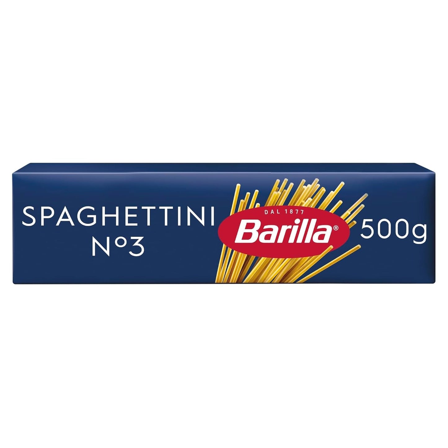 Pasta Barilla Klassieke Spaghettini nr. 3 hoogwaardige durumtarwe, altijd beetgaar (1 x 500 g)