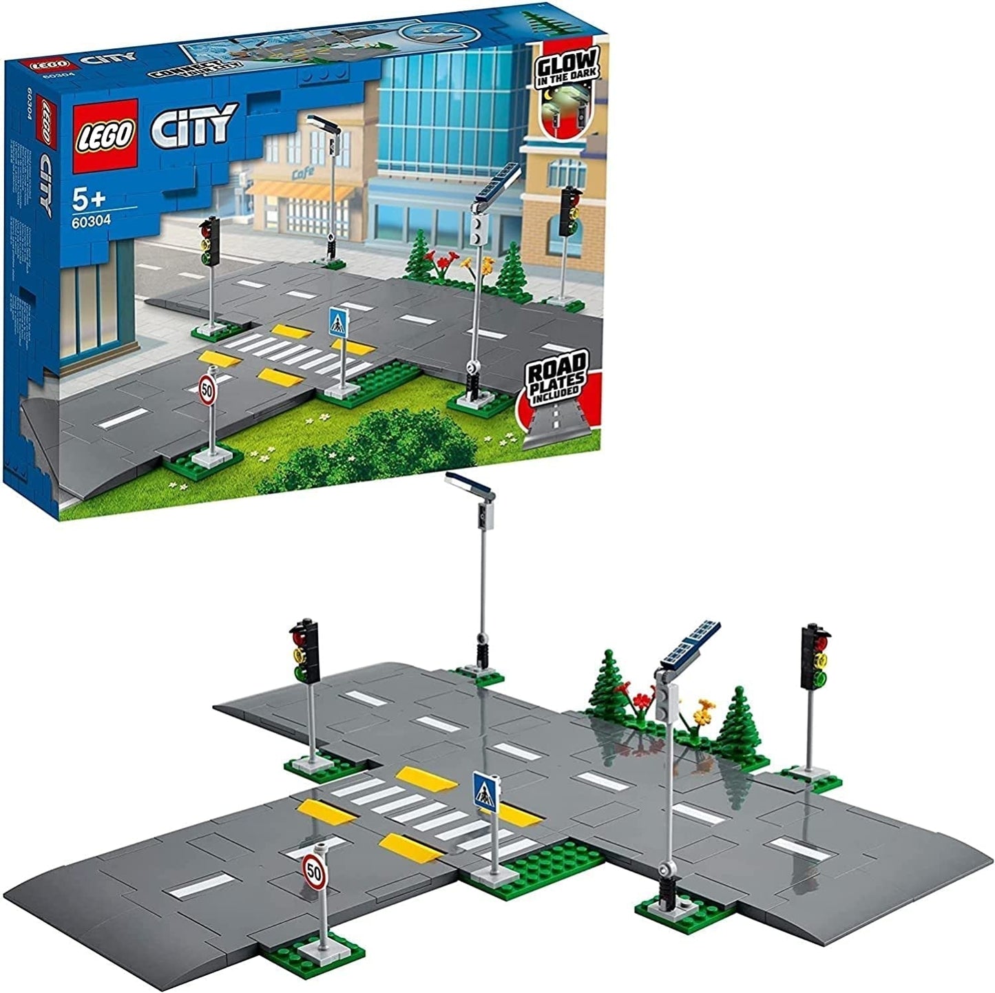LEGO City Kruispunt met verkeerslichten Bouwset met Glow-in-the-Dark stenen 60304 Bouwsets Besuche den LEGO-Store Single