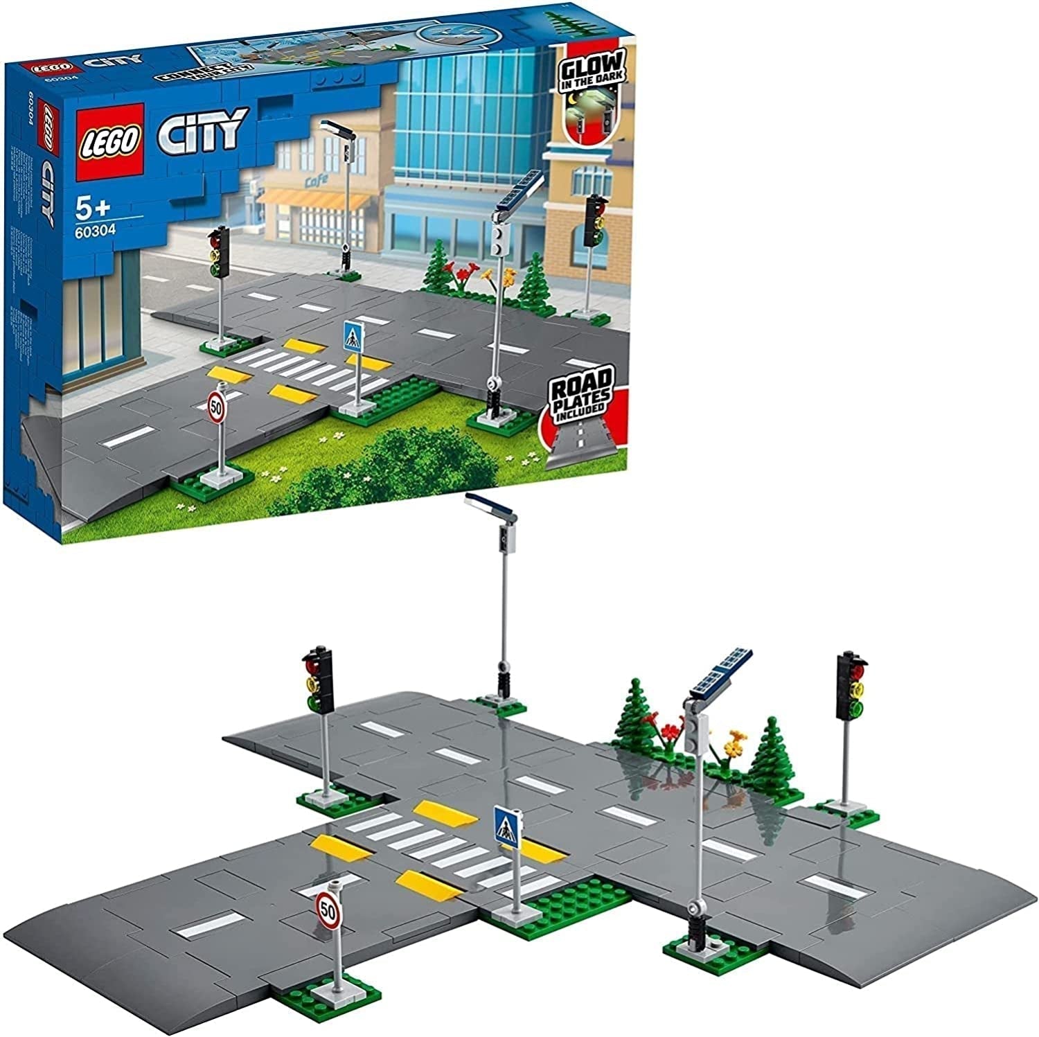 LEGO City Kruispunt met verkeerslichten Bouwset met Glow-in-the-Dark stenen 60304 Bouwsets Besuche den LEGO-Store Single