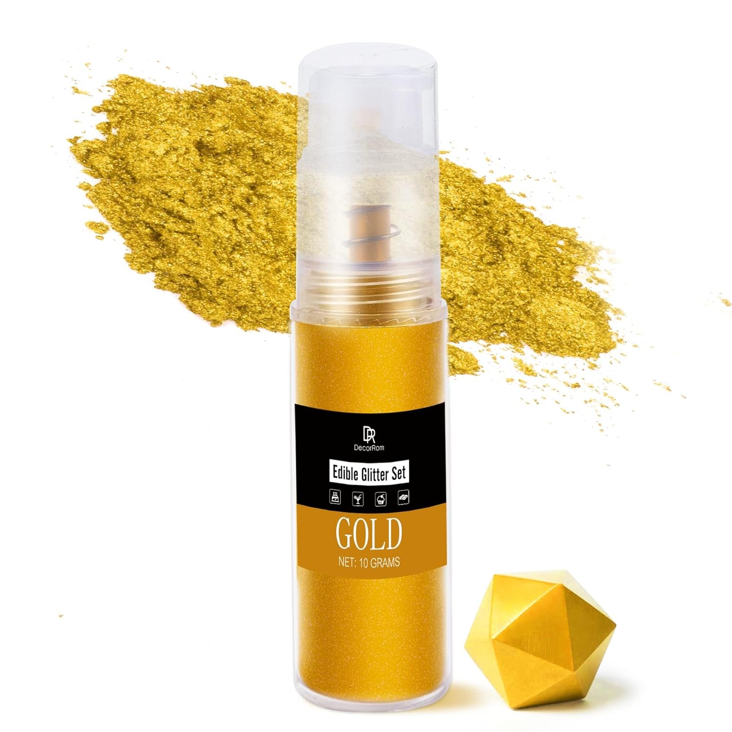 DecoRom, eetbare glitters, poeder, 10 gram Glitter Naty Shop Gold